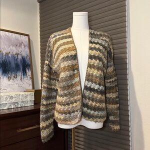 One of a kind - Hand Knit Women's Cardigan Sweater.